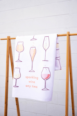 Sparkling Wine Anytime Towel